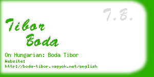 tibor boda business card